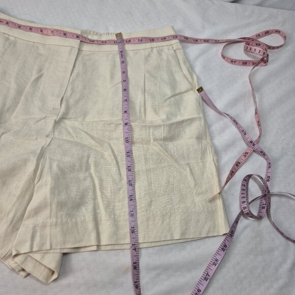 J.Crew Women's Shorts Size 14 Beige Linen Blend  (55) - Picture 9 of 11